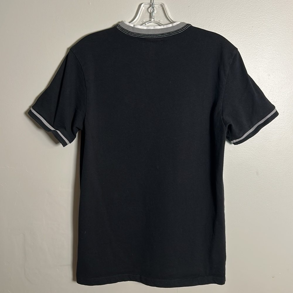 Guess Jeans Los Angeles Embroidered Women’s Small Ringer Top Sz S 100% Cotton - Picture 6 of 10